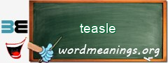 WordMeaning blackboard for teasle